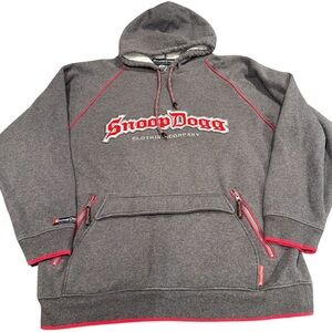 Snoop Dogg Clothing Company XL vintage hoodie sweatshirt Y2K gray red